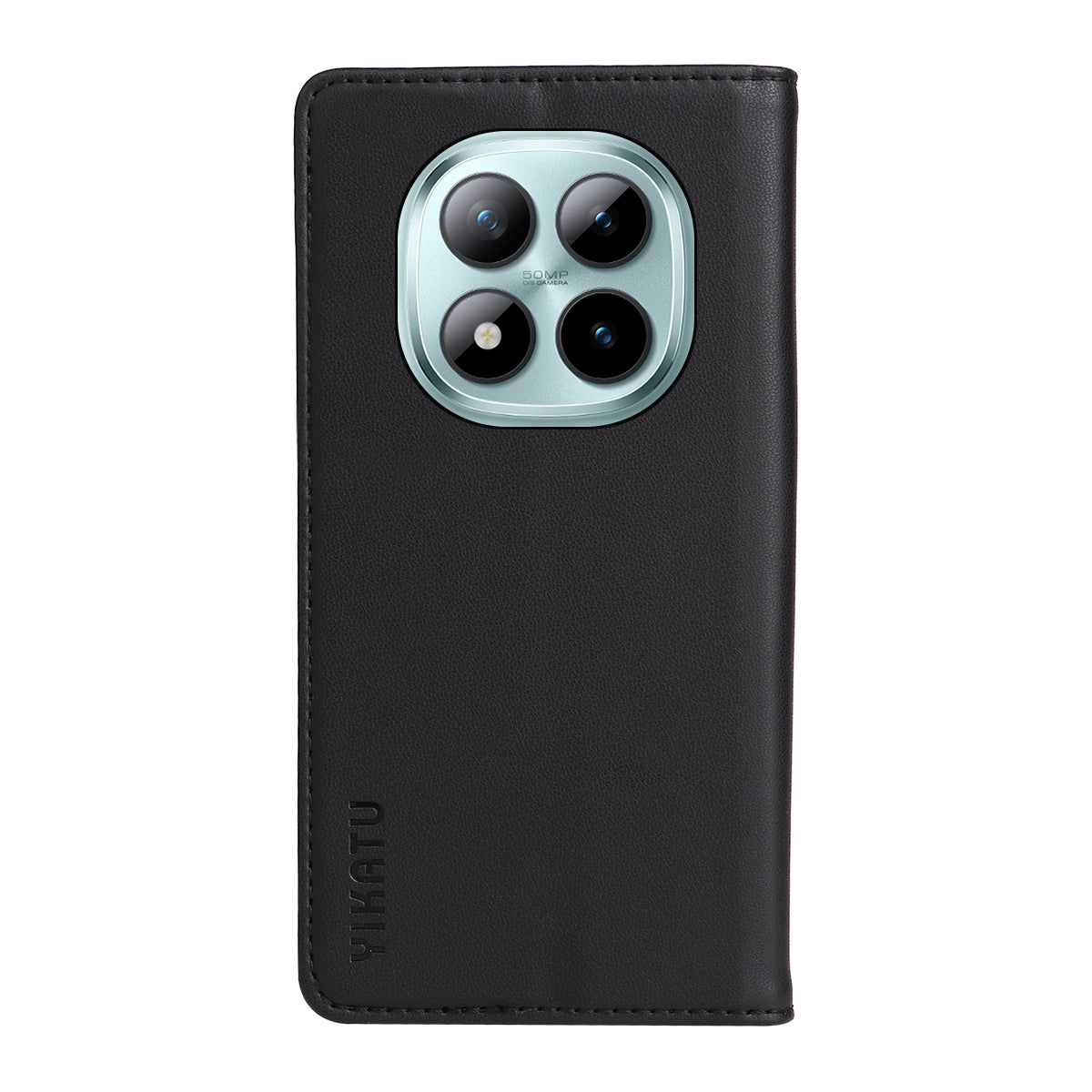 For Xiaomi Poco M8 Pro 5G / Redmi Note 15 Pro+ 5G (Global) Phone Cases YIKATU Magnetic Closure PU Leather Mobile Cover - Black