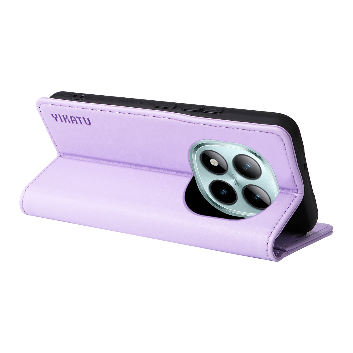 For Xiaomi Poco M8 Pro 5G / Redmi Note 15 Pro+ 5G (Global) Phone Cases YIKATU Magnetic Closure PU Leather Mobile Cover -  Light Purple