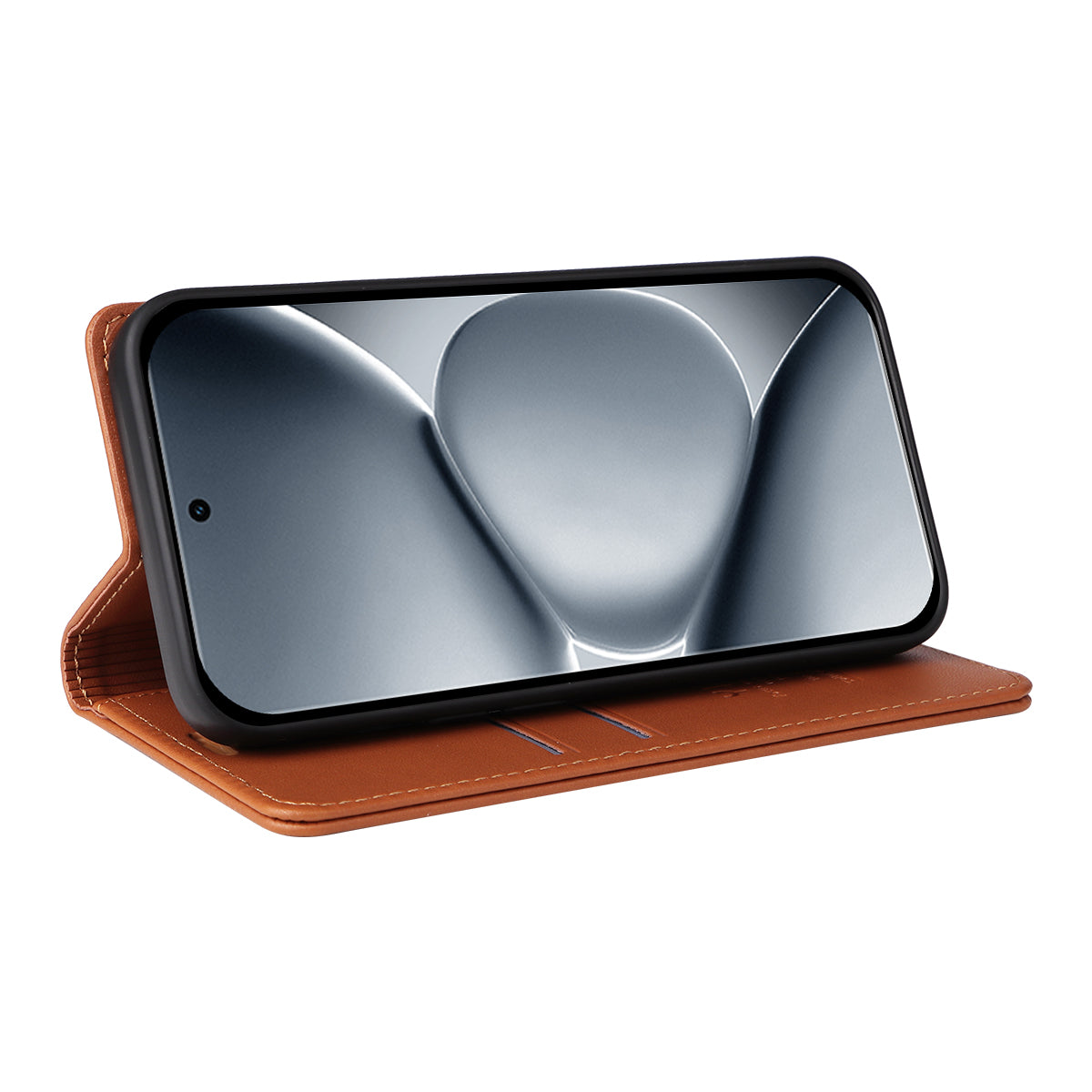 For Xiaomi Poco M8 Pro 5G / Redmi Note 15 Pro+ 5G (Global) Phone Cases YIKATU Magnetic Closure PU Leather Mobile Cover - Brown