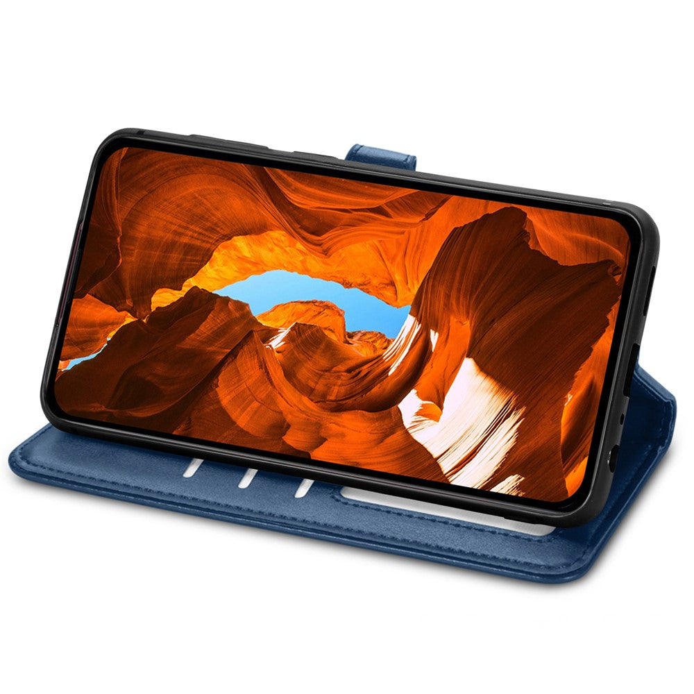 For Xiaomi Poco M8 Pro 5G / Redmi Note 15 Pro+ 5G (Global) Case Wallet Stand Leather Phone Cover with Wrist Strap - Blue