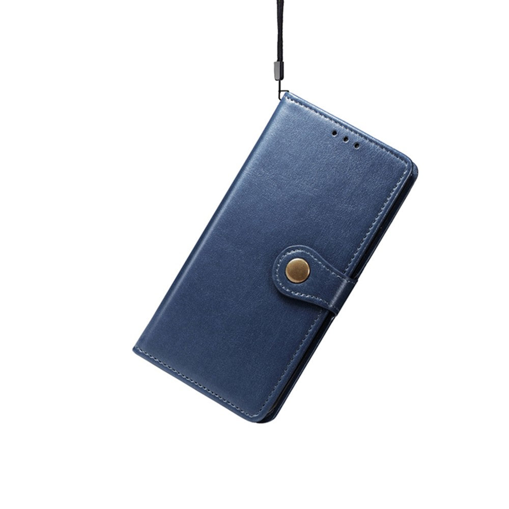 For Xiaomi Poco M8 Pro 5G / Redmi Note 15 Pro+ 5G (Global) Case Wallet Stand Leather Phone Cover with Wrist Strap - Blue