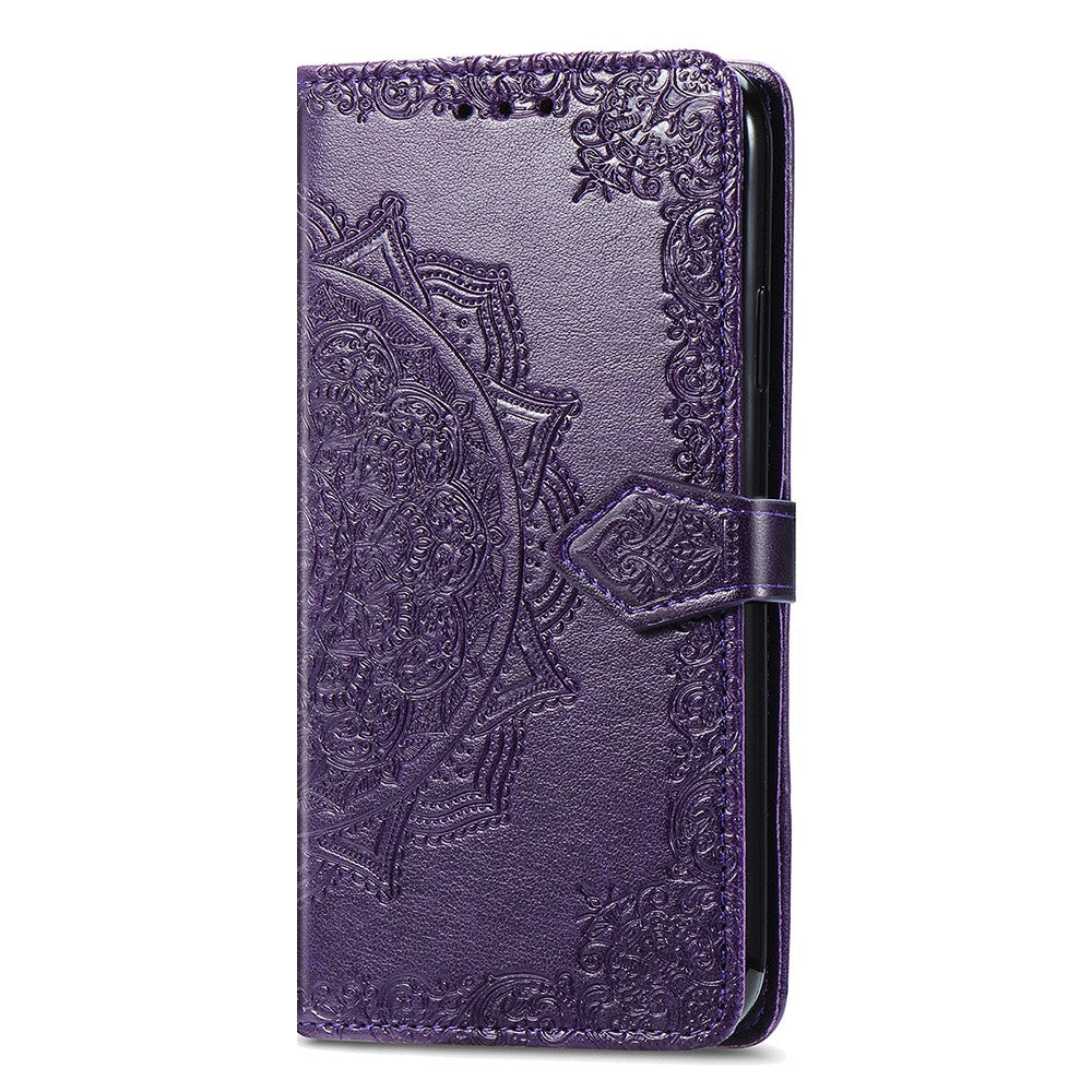 For Xiaomi Poco M8 Pro 5G / Redmi Note 15 Pro+ 5G (Global) Case Wallet Mandala Flower Leather Phone Cover Stand View - Purple
