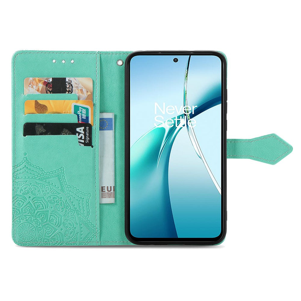 For Xiaomi Poco M8 Pro 5G / Redmi Note 15 Pro+ 5G (Global) Case Wallet Mandala Flower Leather Phone Cover Stand View - Green
