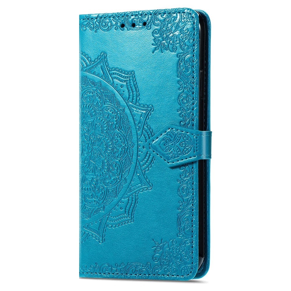 For Xiaomi Poco M8 Pro 5G / Redmi Note 15 Pro+ 5G (Global) Case Wallet Mandala Flower Leather Phone Cover Stand View - Green
