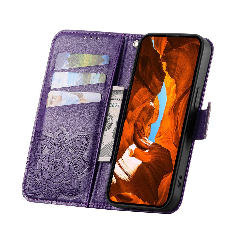For Xiaomi Poco M8 Pro 5G / Redmi Note 15 Pro+ 5G (Global) Case with Strap Butterfly Pattern PU Leather Wallet Phone Cover - Dark Purple
