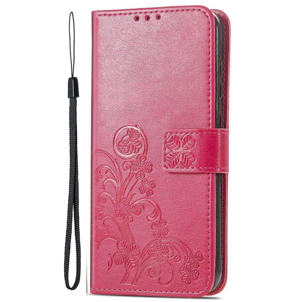 For Xiaomi Poco M8 Pro 5G / Redmi Note 15 Pro+ 5G (Global) Leather Case Four-Leaf Clover Wallet Phone Cover - Rose