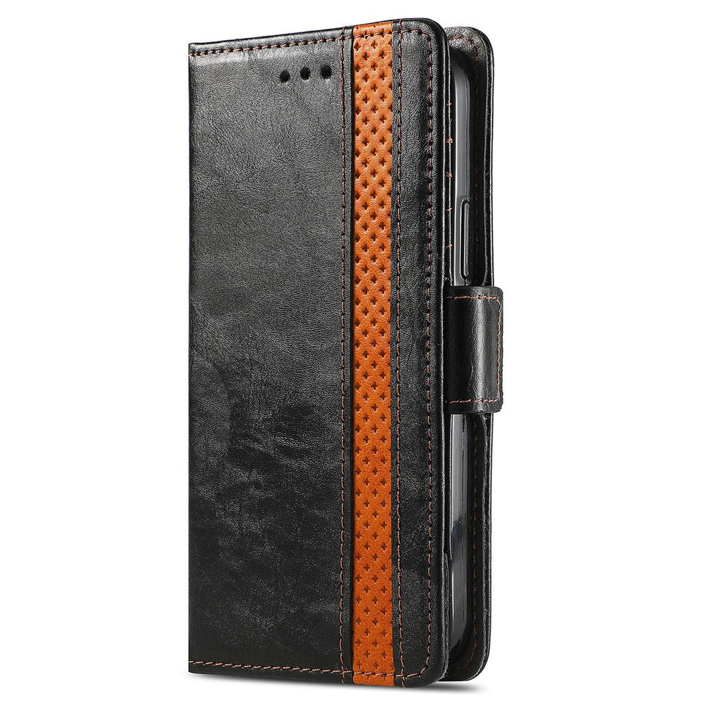 CASENEO For Xiaomi Poco M8 Pro 5G / Redmi Note 15 Pro+ 5G (Global) Phone Cases PU Leather Cover Stand with RFID Blocking Wallet - Black