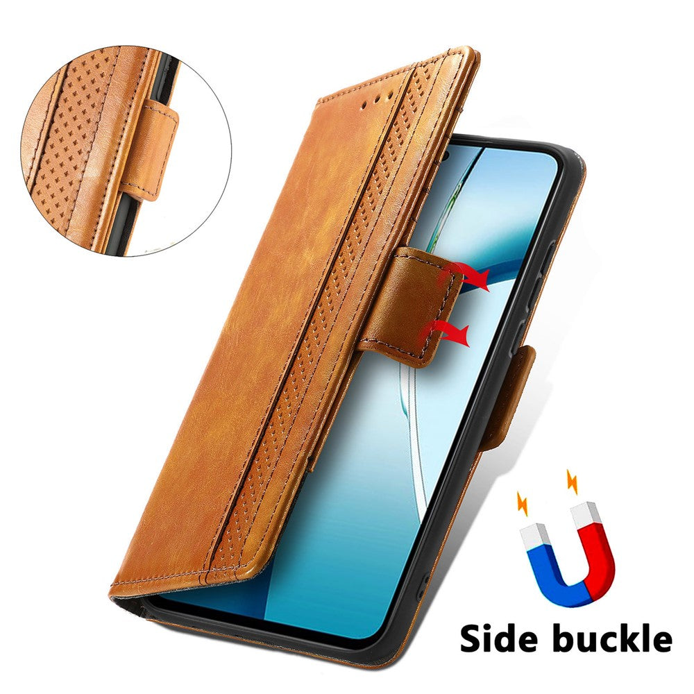 CASENEO For Xiaomi Poco M8 Pro 5G / Redmi Note 15 Pro+ 5G (Global) Phone Cases PU Leather Cover Stand with RFID Blocking Wallet - Khaki
