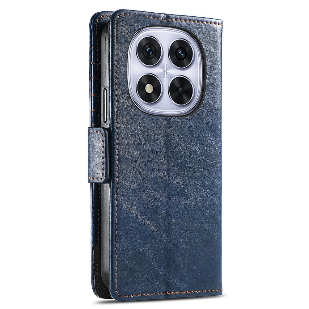 CASENEO For Xiaomi Poco M8 Pro 5G / Redmi Note 15 Pro+ 5G (Global) Phone Cases PU Leather Cover Stand with RFID Blocking Wallet - Dark Blue