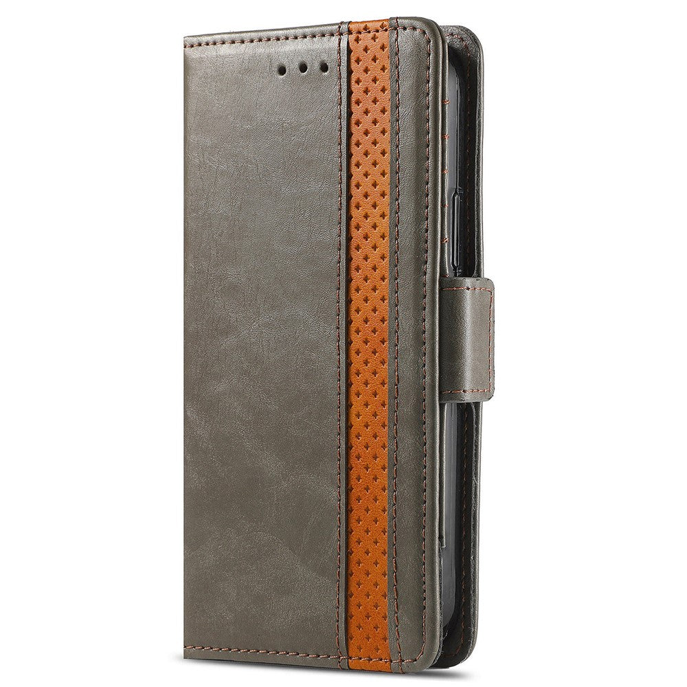 CASENEO For Xiaomi Poco M8 Pro 5G / Redmi Note 15 Pro+ 5G (Global) Phone Cases PU Leather Cover Stand with RFID Blocking Wallet - Grey