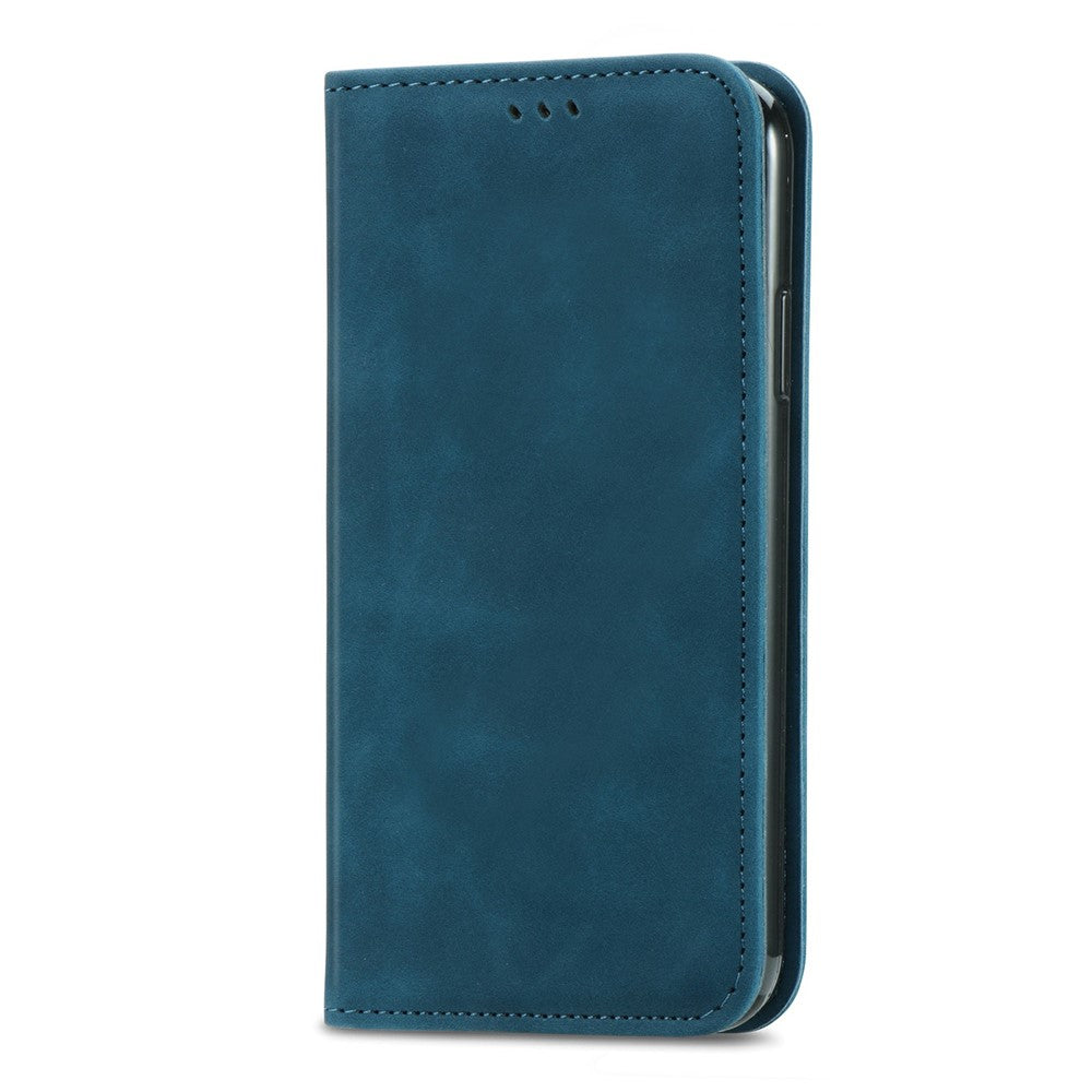 For Xiaomi Poco M8 Pro 5G / Redmi Note 15 Pro+ 5G (Global) Leather Case with Card Holder Magnetic Absorption Phone Cover - Dark Blue