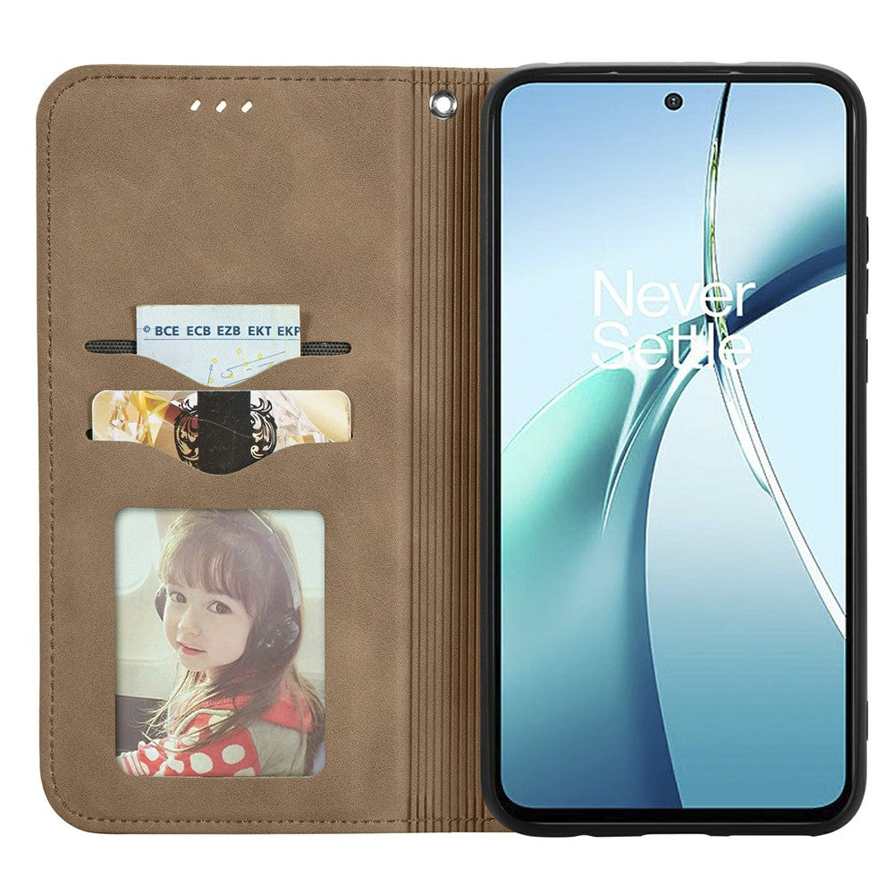 For Xiaomi Poco M8 Pro 5G / Redmi Note 15 Pro+ 5G (Global) Leather Case with Card Holder Magnetic Absorption Phone Cover - Brown