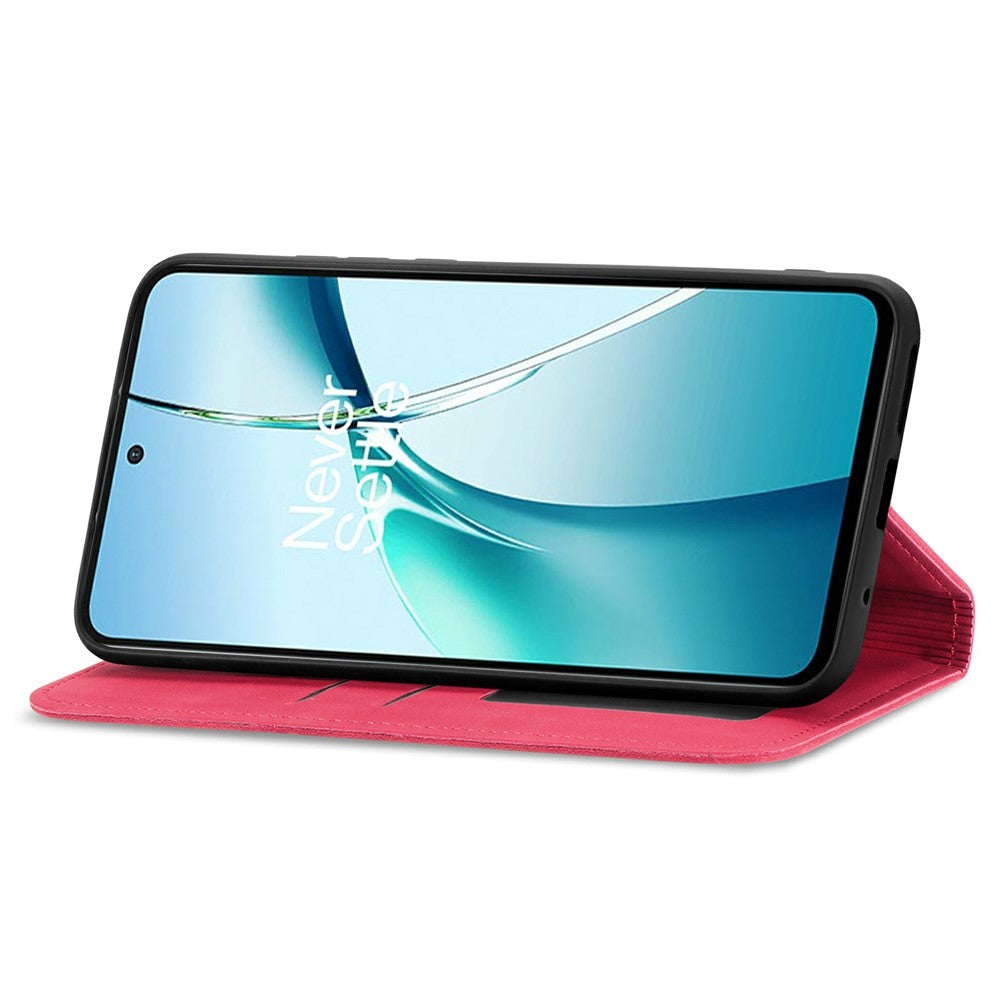 For Xiaomi Poco M8 Pro 5G / Redmi Note 15 Pro+ 5G (Global) Leather Case with Card Holder Magnetic Absorption Phone Cover - Red