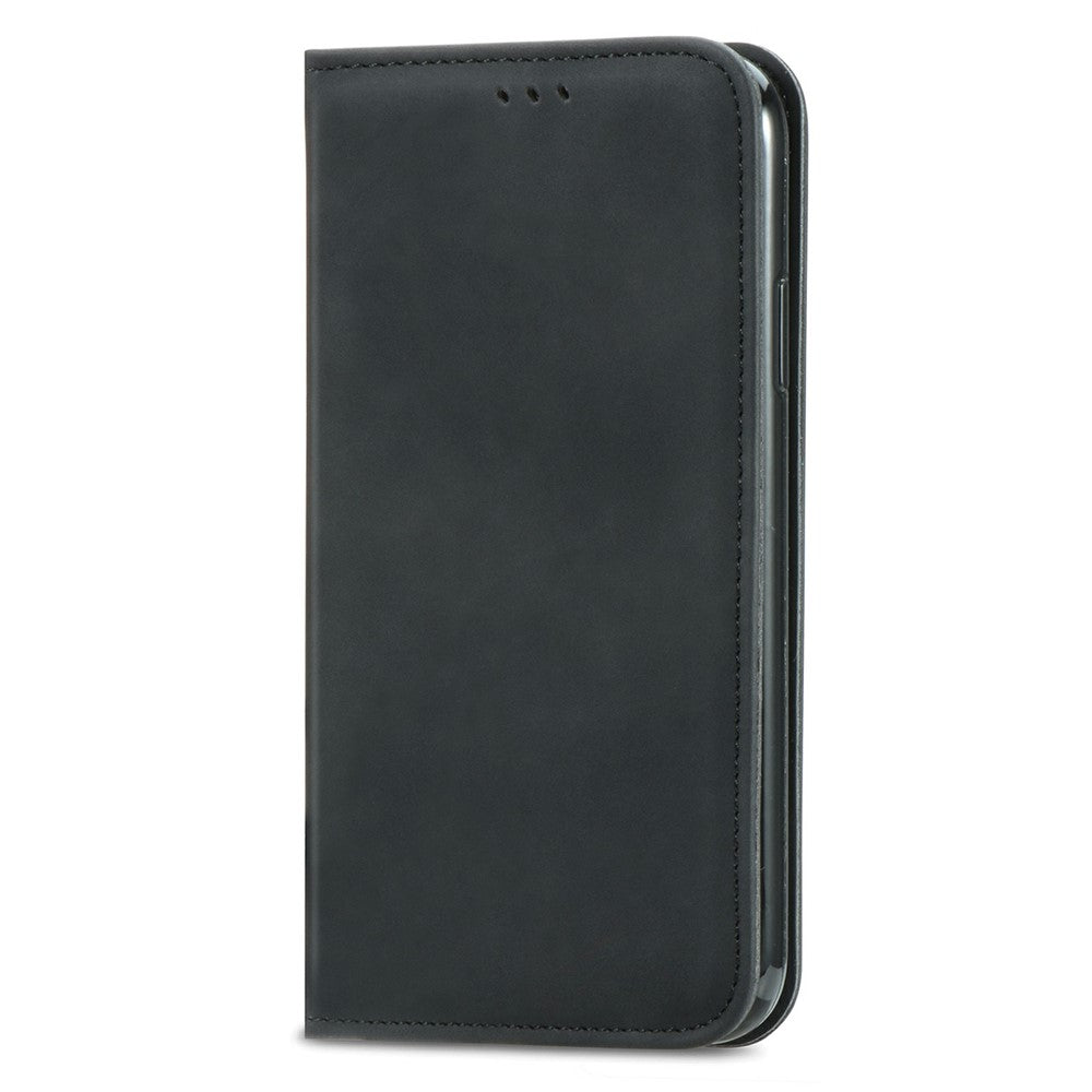 For Xiaomi Poco M8 Pro 5G / Redmi Note 15 Pro+ 5G (Global) Leather Case with Card Holder Magnetic Absorption Phone Cover - Black