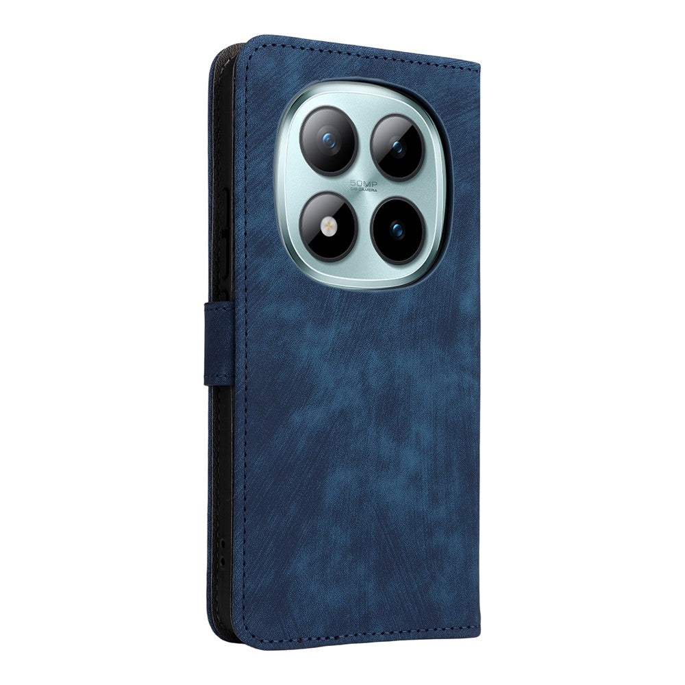 For Xiaomi Poco M8 Pro 5G / Redmi Note 15 Pro+ 5G (Global) Case Wallet RFID Blocking PU Leather Phone Cover Stand with Strap - Blue