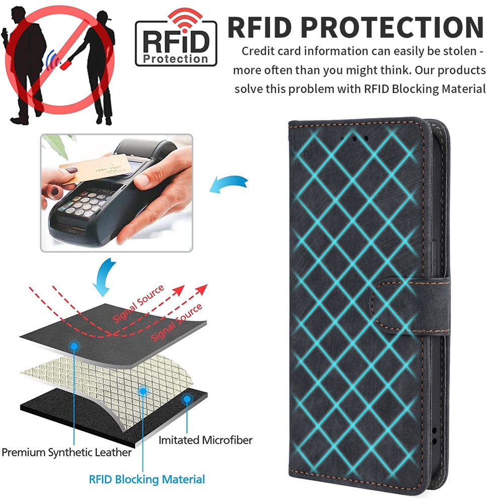 For Xiaomi Poco M8 Pro 5G / Redmi Note 15 Pro+ 5G (Global) Case Wallet RFID Blocking PU Leather Phone Cover Stand with Strap - Brown