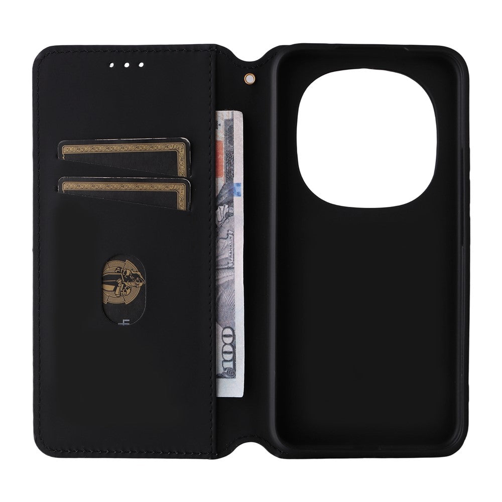 For Xiaomi Redmi Note 15 Pro 5G (Global) Case Wallet Rhombus Imprinted Leather Phone Cover - Red