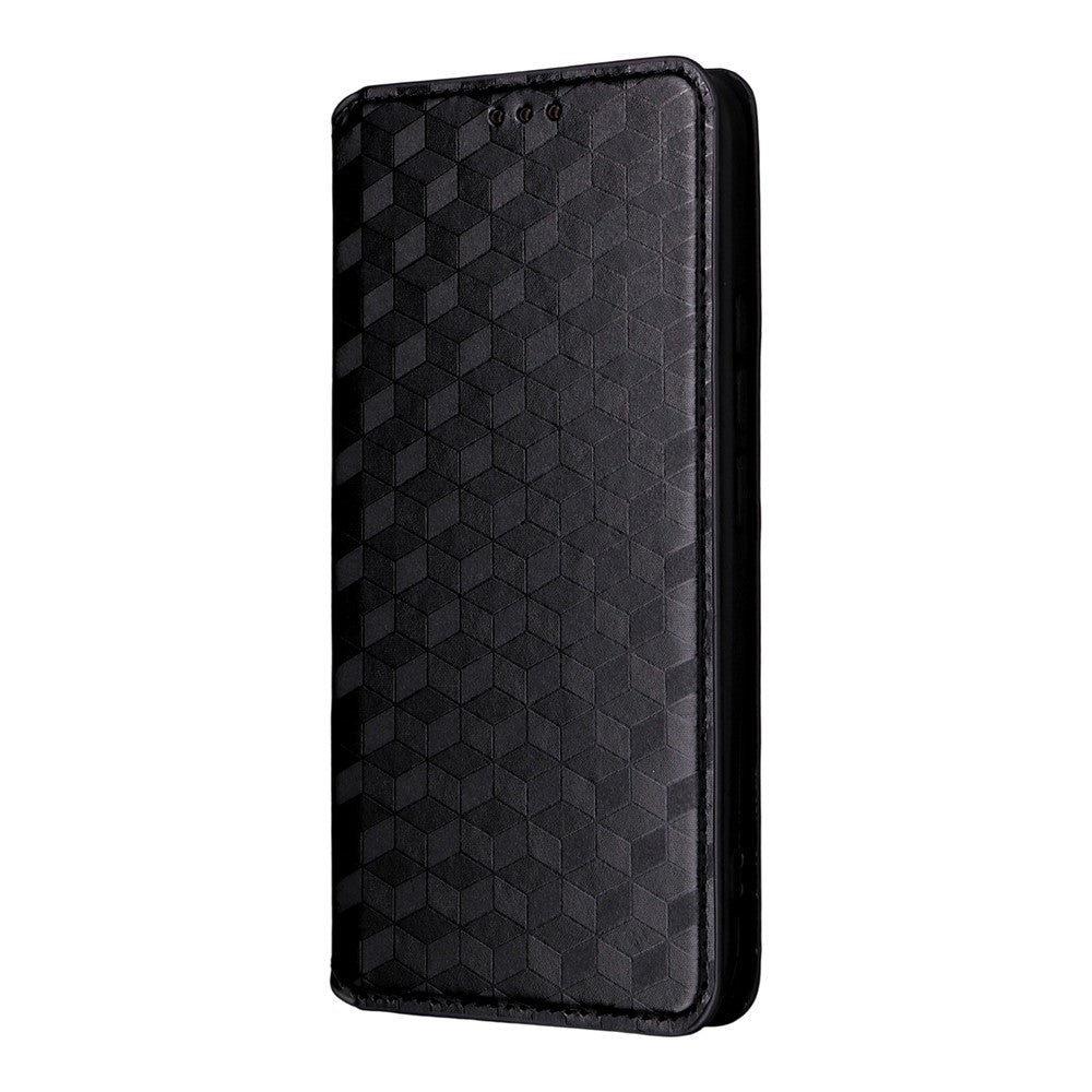 For Xiaomi Redmi Note 15 Pro 5G (Global) Case Wallet Rhombus Imprinted Leather Phone Cover - Black