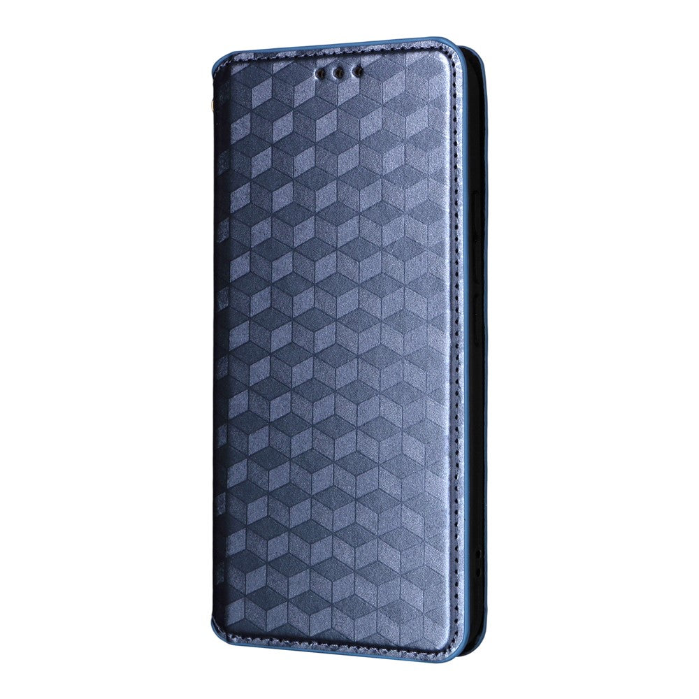For Xiaomi Redmi Note 15 Pro 5G (Global) Case Wallet Rhombus Imprinted Leather Phone Cover - Blue