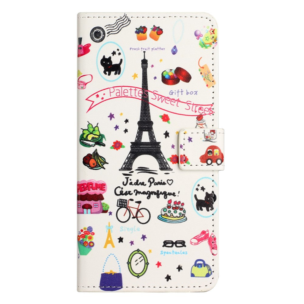 For Xiaomi Redmi Note 15 Pro 5G (Global) Case Pattern Print PU Leather Wallet Phone Cover - Eiffel Tower