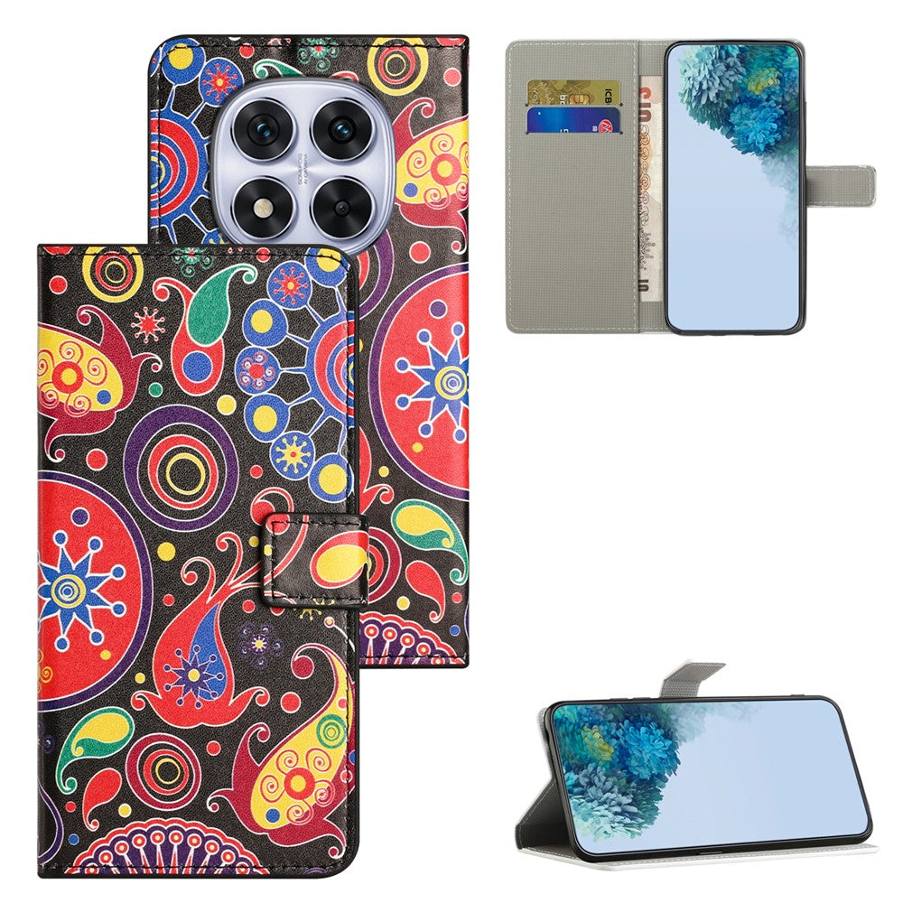For Xiaomi Redmi Note 15 Pro 5G (Global) Case Pattern Print PU Leather Wallet Phone Cover - Jelly Fish