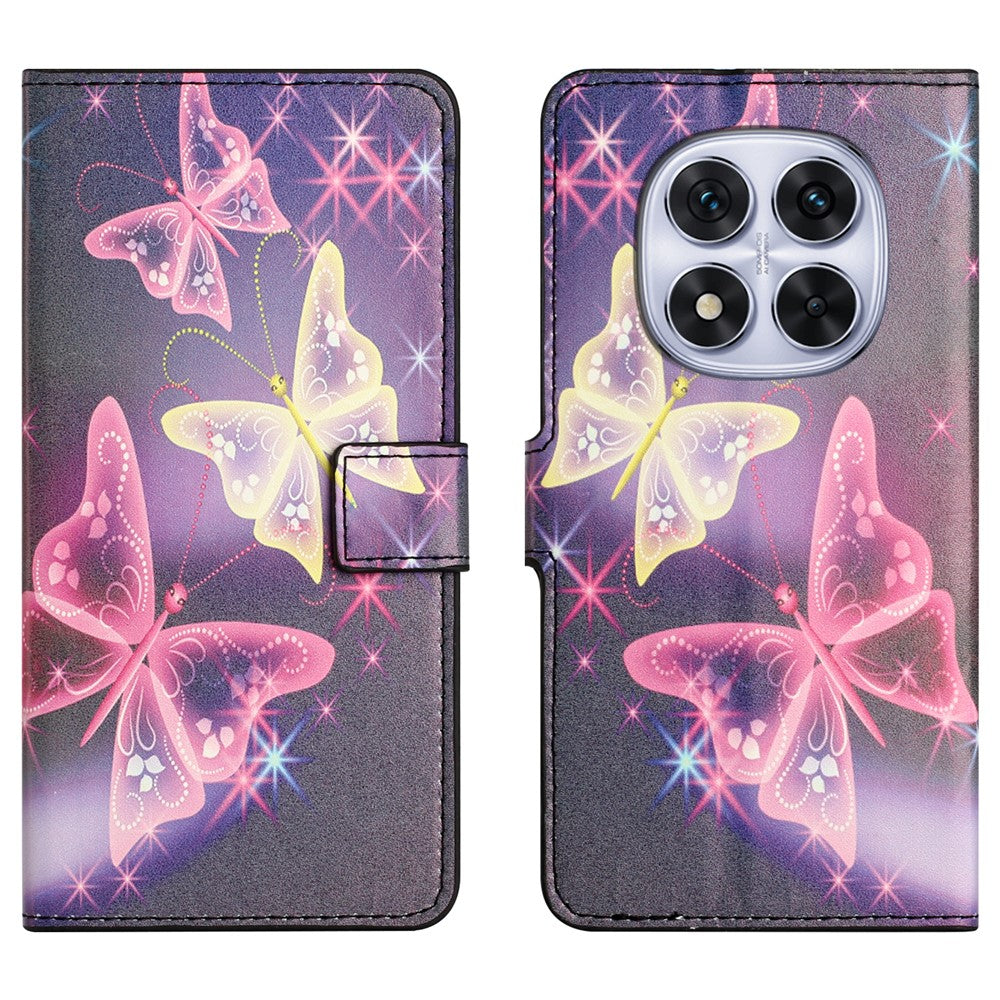 For Xiaomi Redmi Note 15 Pro 5G (Global) Case Pattern Print PU Leather Wallet Phone Cover - Illusion Butterfly