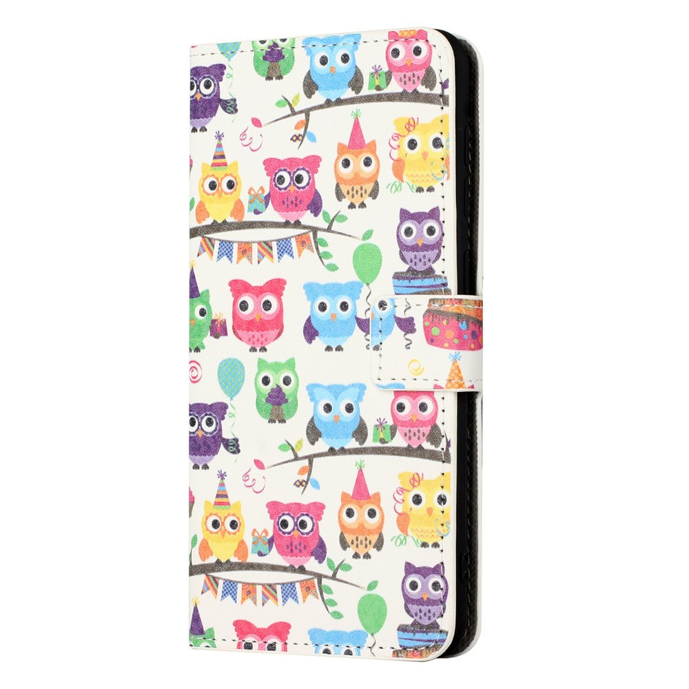 For Xiaomi Redmi Note 15 Pro 5G (Global) Case Pattern Print PU Leather Wallet Phone Cover - Owls Sticker