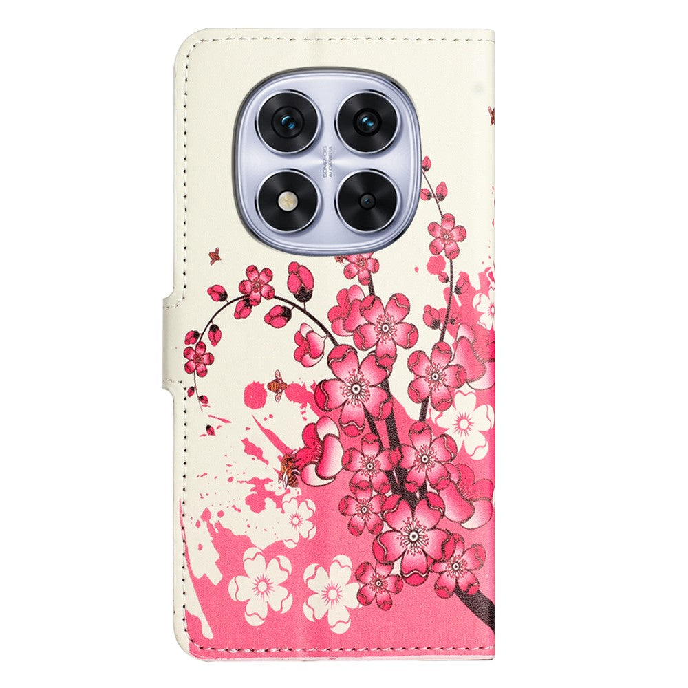 For Xiaomi Redmi Note 15 Pro 5G (Global) Case Pattern Print PU Leather Wallet Phone Cover - Plum Blossom