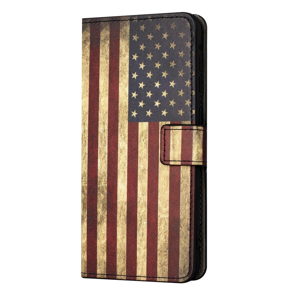 For Xiaomi Redmi Note 15 Pro 5G (Global) Case Pattern Print PU Leather Wallet Phone Cover - The American Flag
