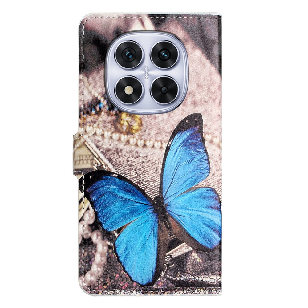 For Xiaomi Redmi Note 15 Pro 5G (Global) Case Pattern Print PU Leather Wallet Phone Cover - Blue Butterfly