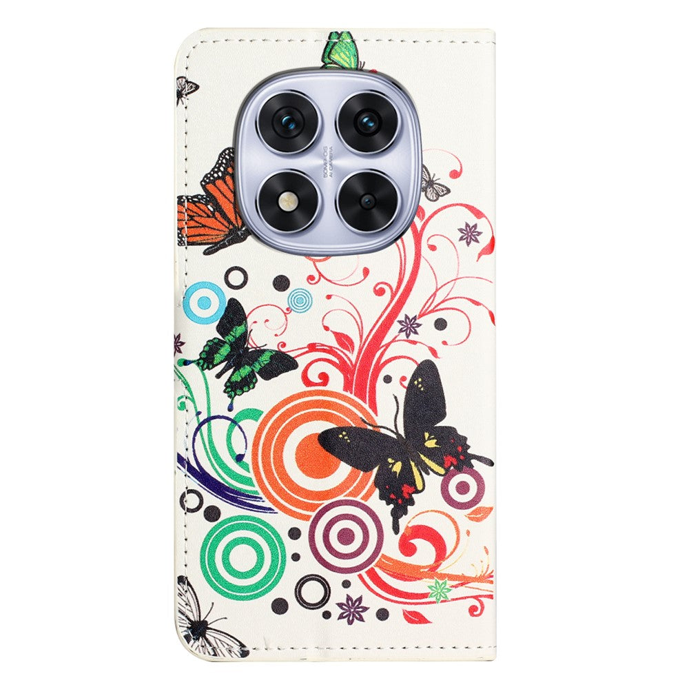 For Xiaomi Redmi Note 15 Pro 5G (Global) Case Pattern Print PU Leather Wallet Phone Cover - White Butterfly