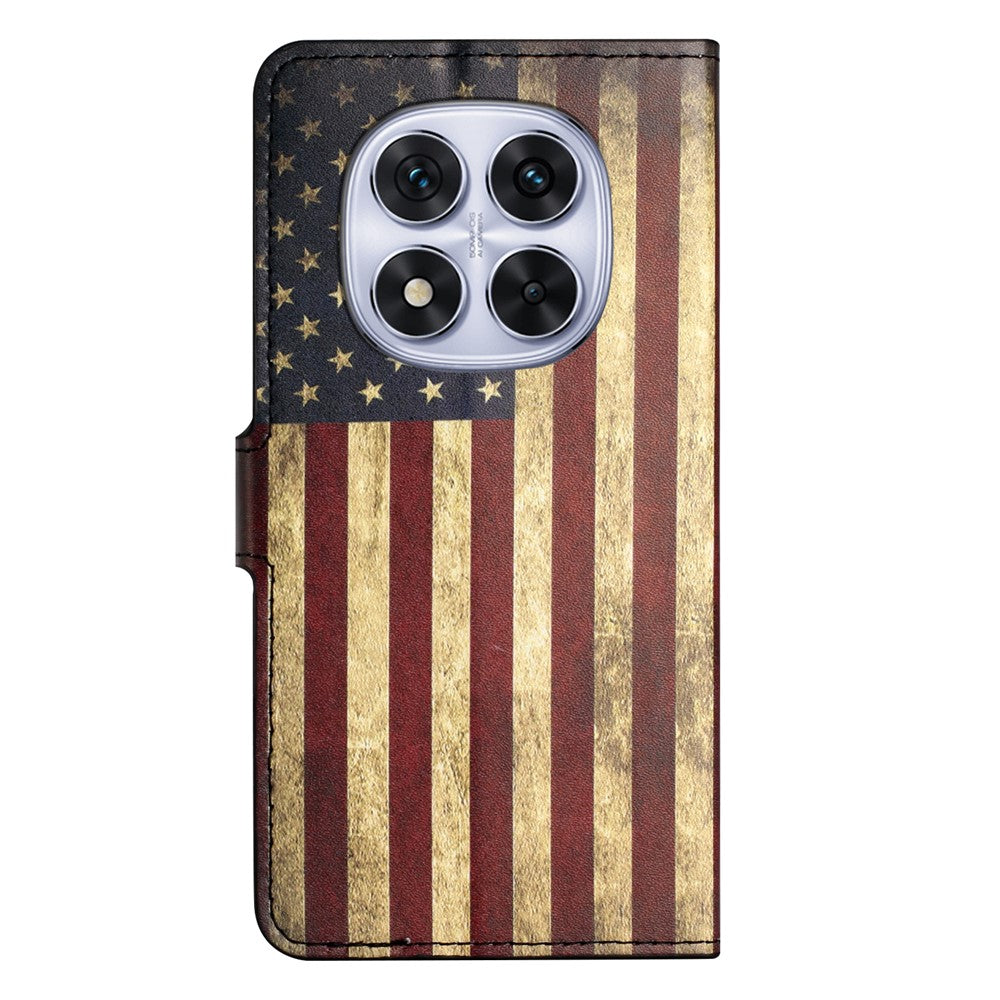 For Xiaomi Poco M8 Pro 5G / Redmi Note 15 Pro+ 5G (Global) Case Pattern Print PU Leather Wallet Phone Cover - The American Flag