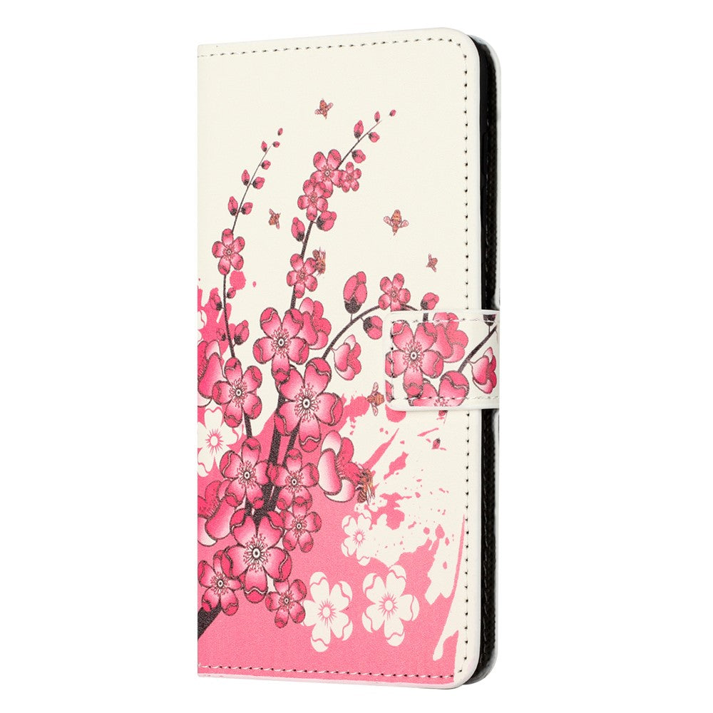 For Xiaomi Poco M8 Pro 5G / Redmi Note 15 Pro+ 5G (Global) Case Pattern Print PU Leather Wallet Phone Cover - Plum Blossom