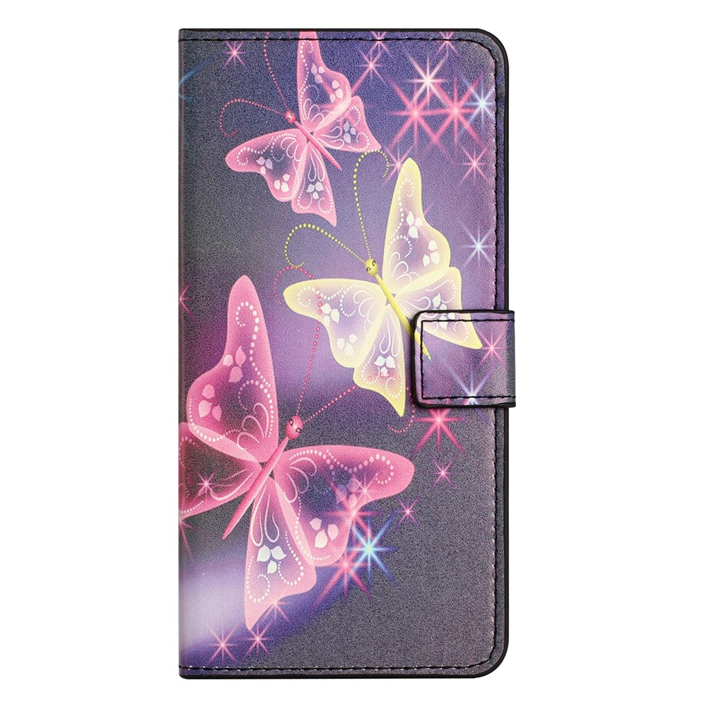 For Xiaomi Poco M8 Pro 5G / Redmi Note 15 Pro+ 5G (Global) Case Pattern Print PU Leather Wallet Phone Cover - Illusion Butterfly