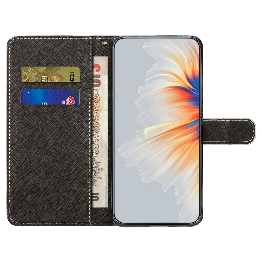 For Xiaomi Poco M8 Pro 5G / Redmi Note 15 Pro+ 5G (Global) Case Pattern Print PU Leather Wallet Phone Cover Cross Texture - Leopard
