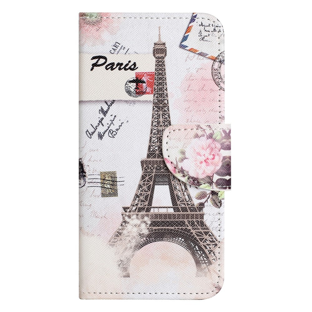 For Xiaomi Redmi Note 15 Pro 5G (Global) Case Pattern Printing Cross Texture Leather Phone Cover - Tower