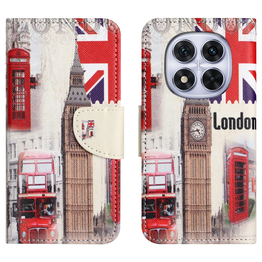 For Xiaomi Redmi Note 15 Pro 5G (Global) Case Pattern Printing Cross Texture Leather Phone Cover - London Big Ben