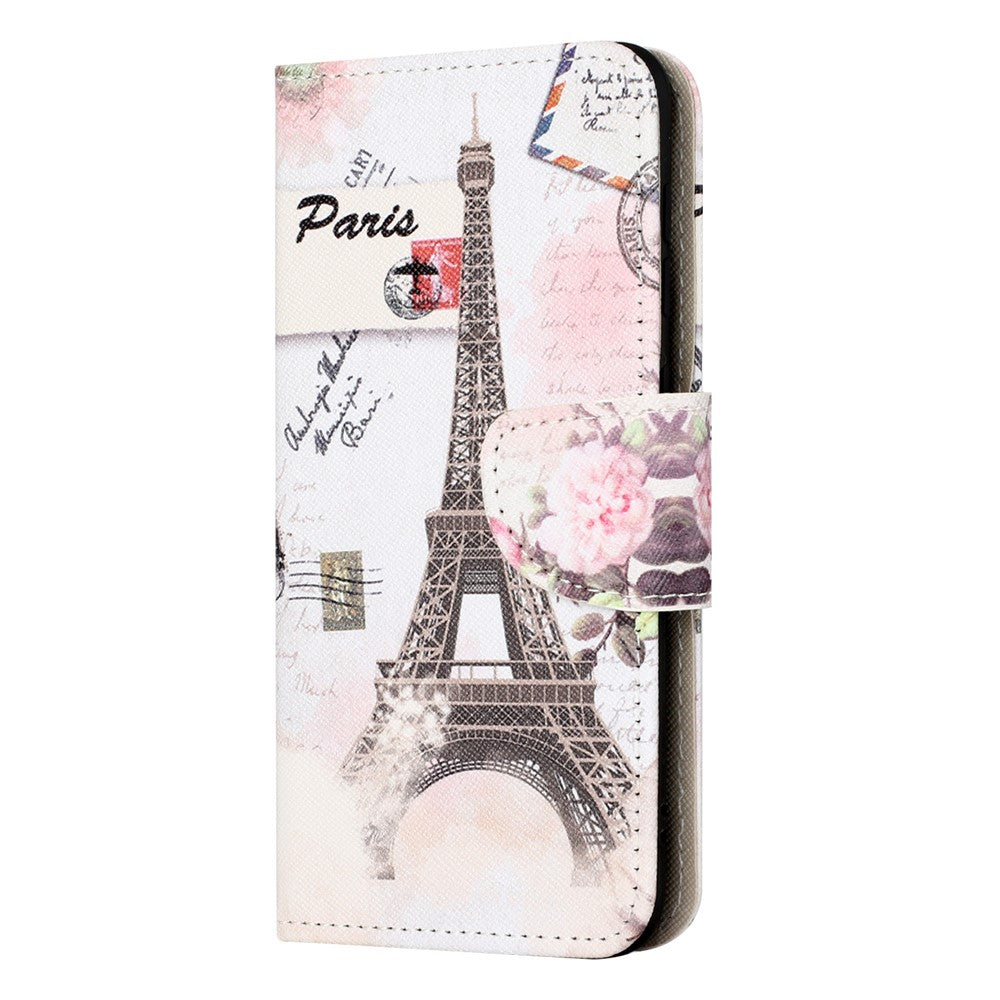 For Xiaomi Poco M8 Pro 5G / Redmi Note 15 Pro+ 5G (Global) Case Pattern Printing Cross Texture Leather Phone Cover - Tower