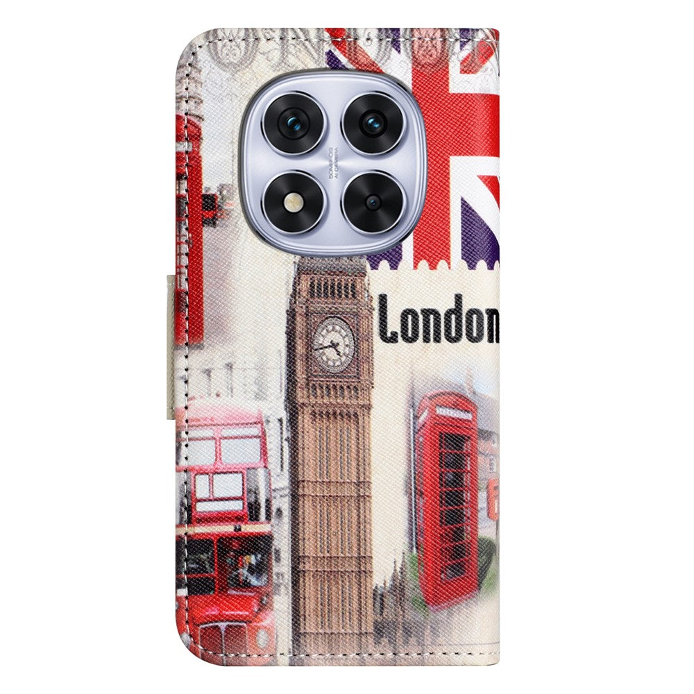 For Xiaomi Poco M8 Pro 5G / Redmi Note 15 Pro+ 5G (Global) Case Pattern Printing Cross Texture Leather Phone Cover - London Big Ben