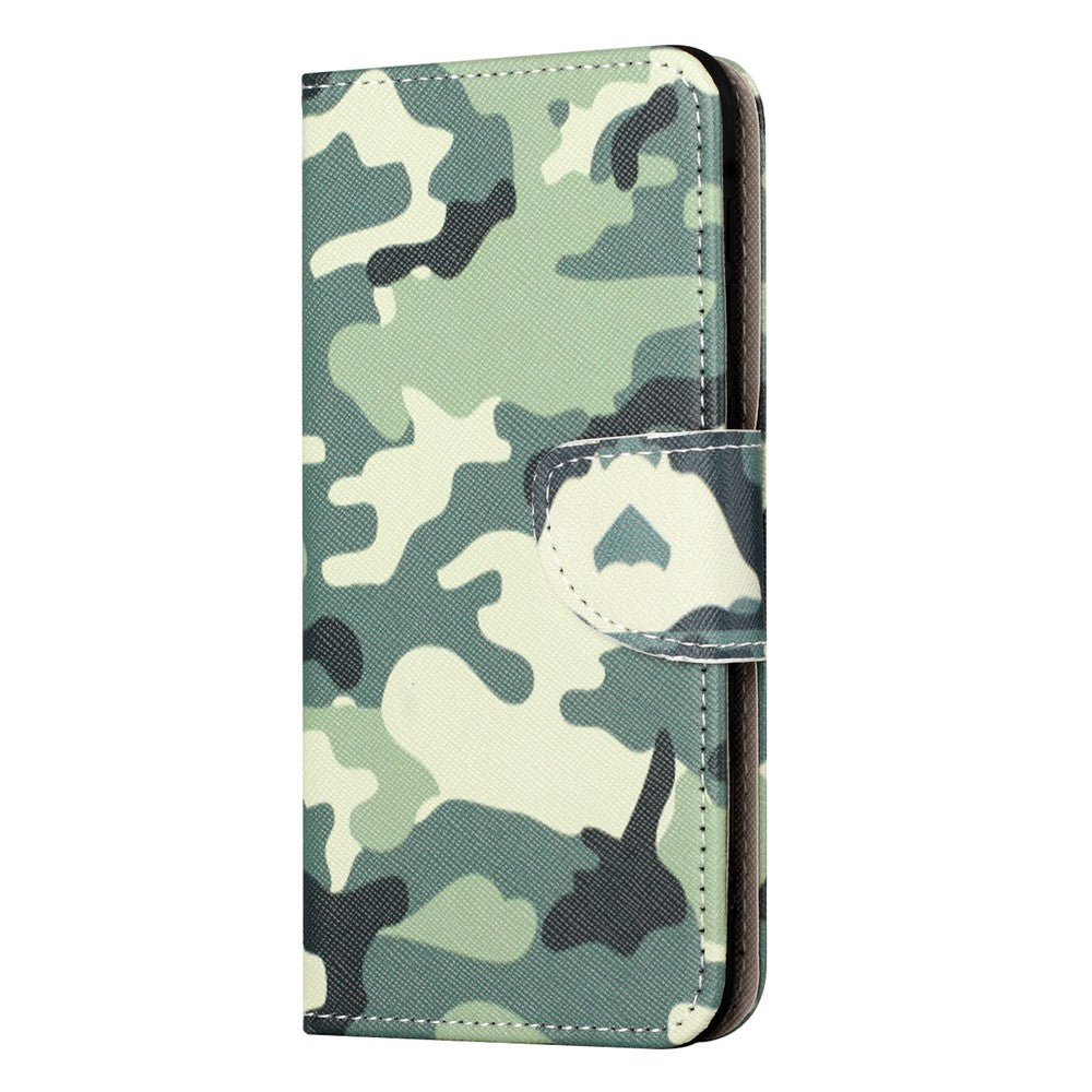 For Xiaomi Poco M8 Pro 5G / Redmi Note 15 Pro+ 5G (Global) Case Pattern Printing Cross Texture Leather Phone Cover - Camouflage