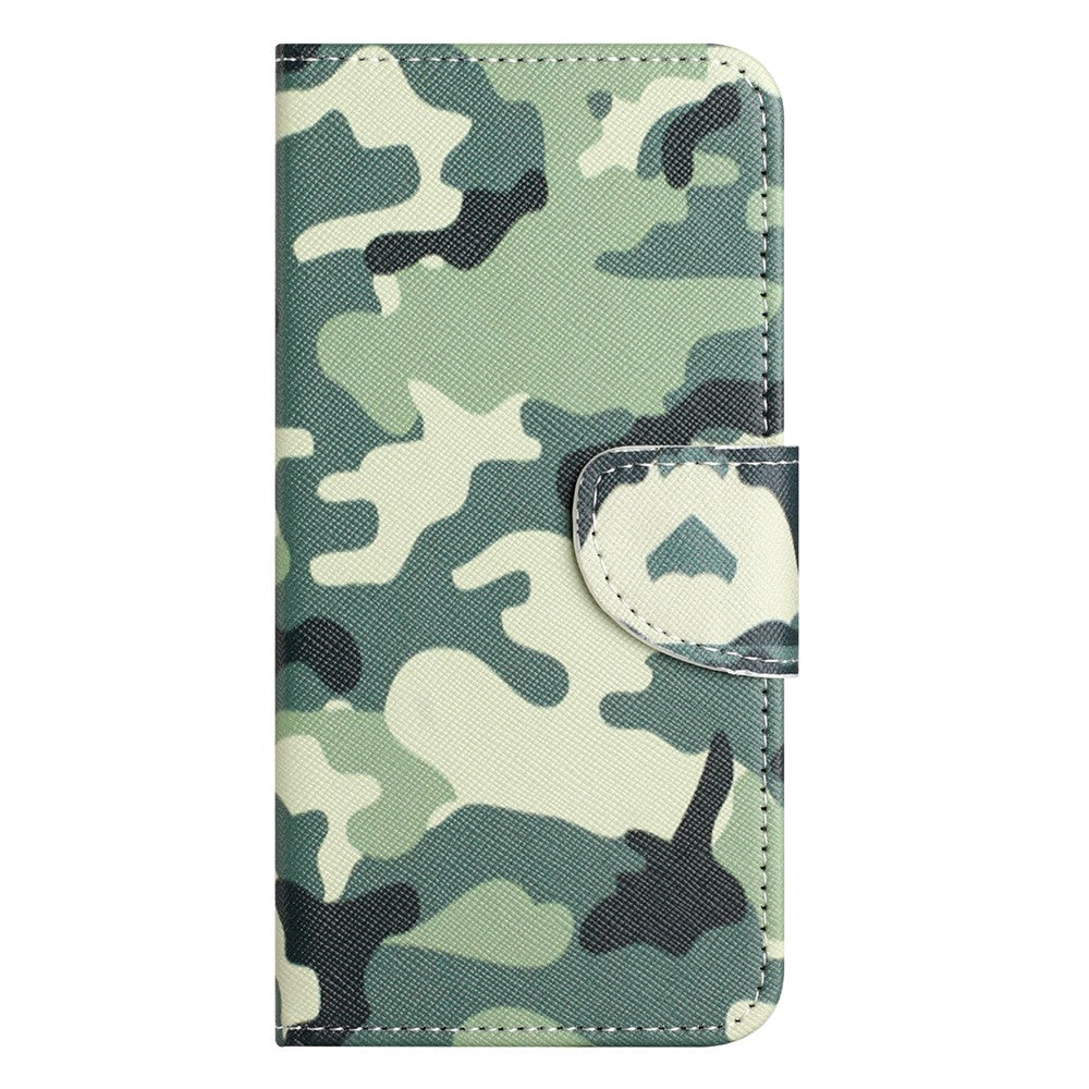 For Xiaomi Poco M8 Pro 5G / Redmi Note 15 Pro+ 5G (Global) Case Pattern Printing Cross Texture Leather Phone Cover - Camouflage