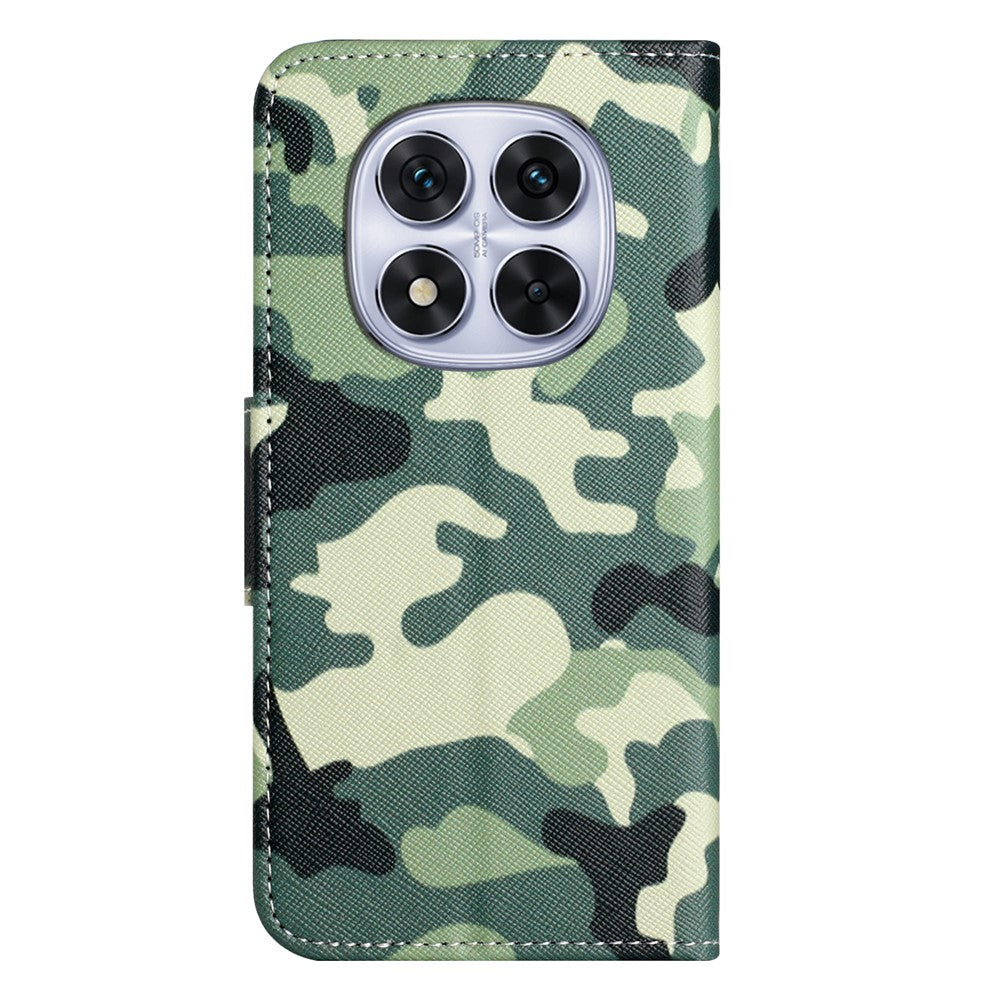 For Xiaomi Poco M8 Pro 5G / Redmi Note 15 Pro+ 5G (Global) Case Pattern Printing Cross Texture Leather Phone Cover - Camouflage