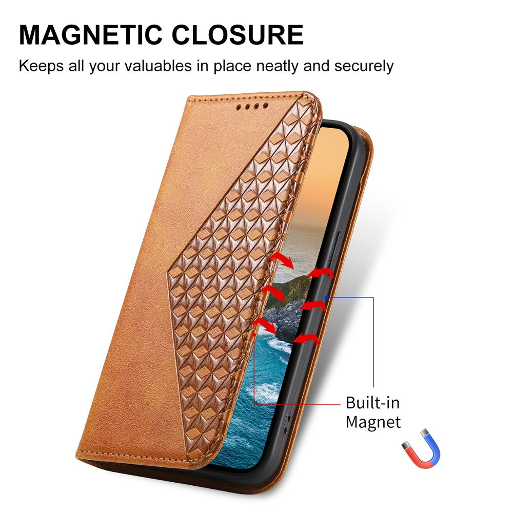 For Xiaomi Poco M8 Pro 5G / Redmi Note 15 Pro+ 5G (Global) Case Calf Texture PU Leather Wallet Phone Cover with Wrist Strap - Yellow