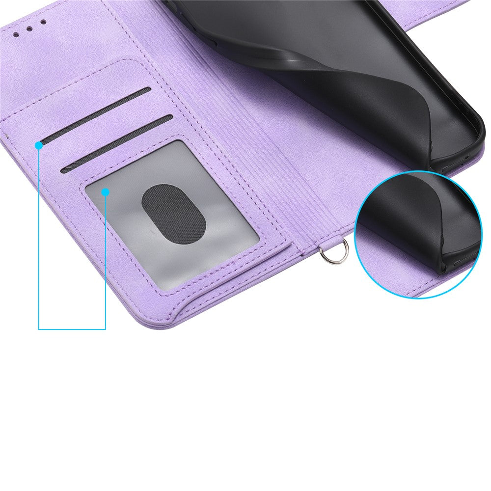 For Xiaomi Poco M8 Pro 5G / Redmi Note 15 Pro+ 5G (Global) Case Flower Pattern PU Leather Wallet Phone Cover with Strap - Light Purple