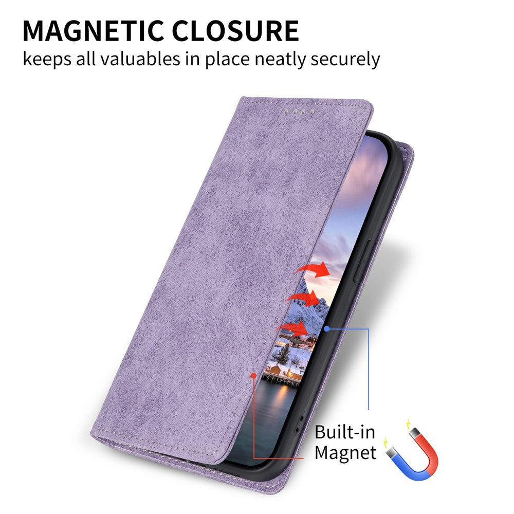 For Xiaomi Redmi Note 15 Pro 5G (Global) Wallet Case RFID Blocking PU Leather Phone Cover - Purple
