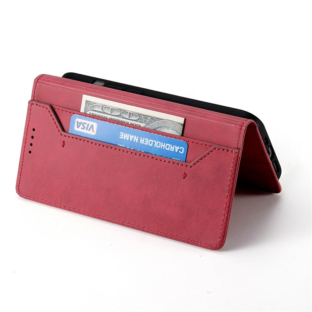 For Xiaomi Redmi Note 15 Pro 5G (Global) Wallet Case RFID Blocking PU Leather Phone Cover - Red