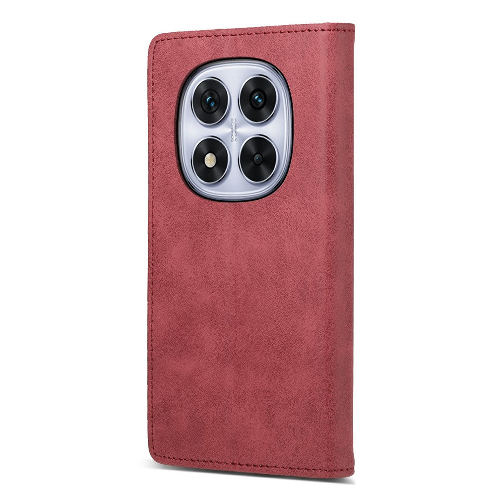For Xiaomi Redmi Note 15 Pro 5G (Global) Wallet Case RFID Blocking PU Leather Phone Cover - Red