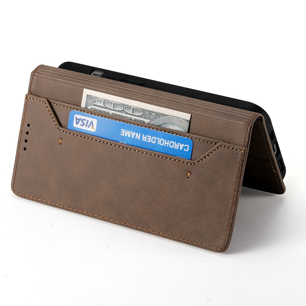 For Xiaomi Redmi Note 15 Pro 5G (Global) Wallet Case RFID Blocking PU Leather Phone Cover - Brown