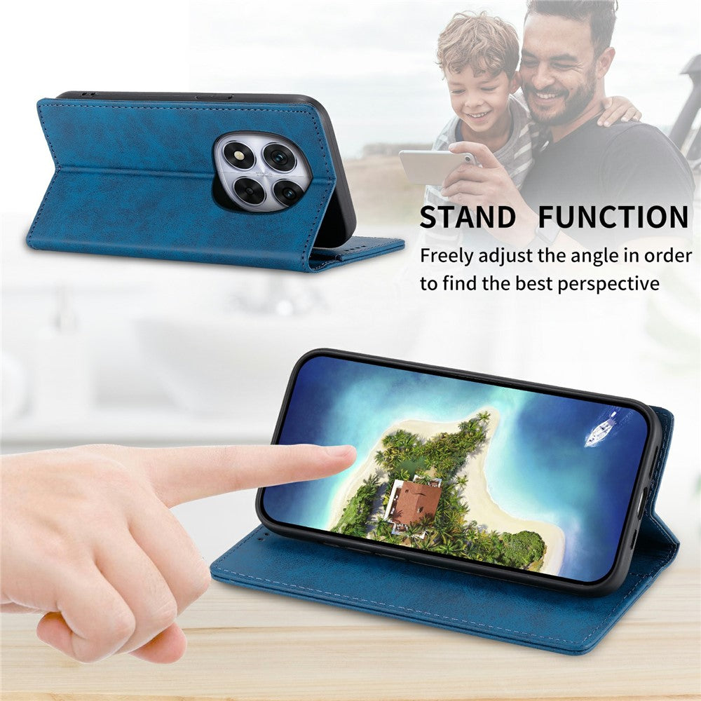 For Xiaomi Poco M8 Pro 5G / Redmi Note 15 Pro+ 5G (Global) Wallet Case RFID Blocking PU Leather Phone Cover - Blue