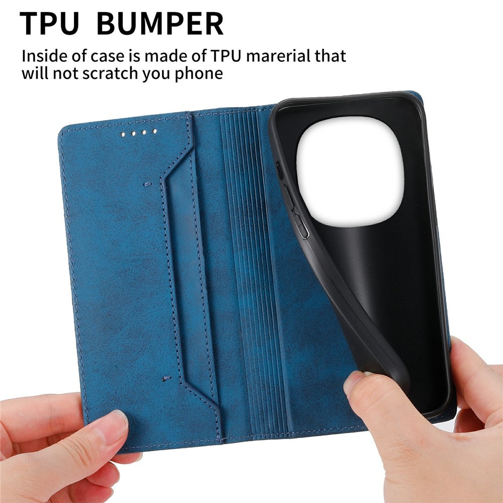 For Xiaomi Poco M8 Pro 5G / Redmi Note 15 Pro+ 5G (Global) Wallet Case RFID Blocking PU Leather Phone Cover - Blue